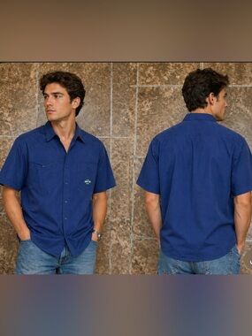 Vintage Bugle Boy Short Sleeve Button-Down Shirt